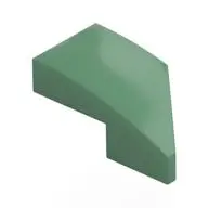 LEFT PLATE 1X2, W/ BOW, 45 DEG. CUT
