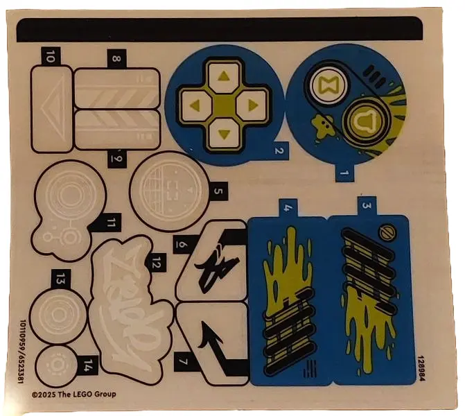 Sticker Sheet for Set 71491 - (10110959/6523381)