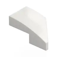 LEFT PLATE 1X2, W/ BOW, 45 DEG. CUT