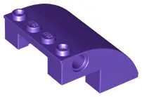 Dark Purple Slope, Curved 4 x 4 x 2 with 4 Studs and Pin Holes