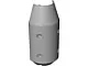 Light Bluish Gray Vehicle, Tipper Drum 3 x 6 x 10 Half with 4 Pin Holes
