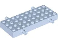 Bright Light Blue Brick, Modified 4 x 10 with 4 Pins
