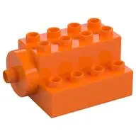 BRICK 4X4X2, W/ HOR. ROTATION SNAP