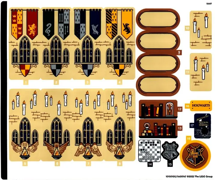 Sticker Sheet for Set 76399, Sheet 1 - (10100100/6400147)