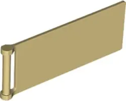 Tan Flag 7 x 3 with Bar Handle