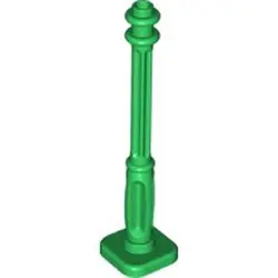 Green Support 2 x 2 x 7 Lamp Post, 4 Base Flutes