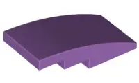 Medium Lavender Slope, Curved 4 x 2