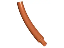 Dark Orange Dinosaur Tail / Neck Middle Section with Bar Hole and Technic Pin