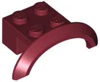 Dark Red Vehicle, Mudguard 4 x 2 1/2 x 1 with Arch Round