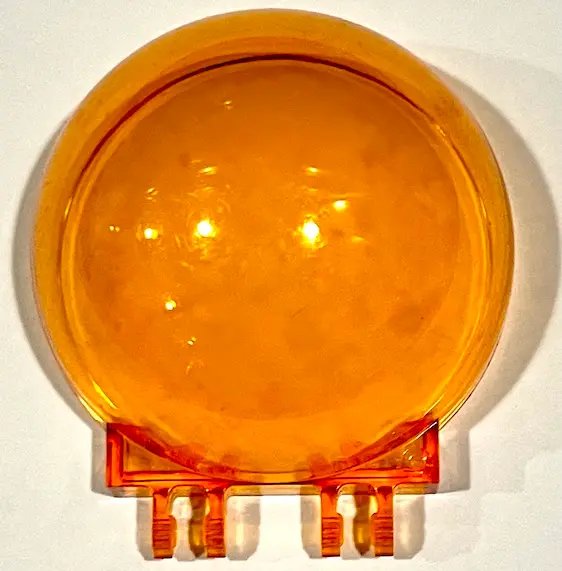 Trans-Orange Windscreen 8 x 8 x 3 Canopy Dome Half Sphere with Dual 2 Fingers