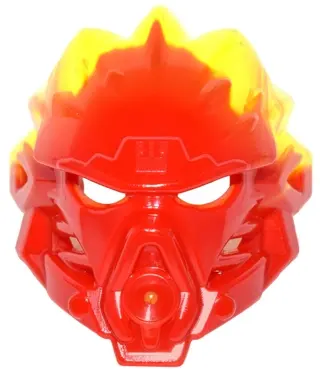 Red Bionicle Mask of Fire (Unity) with Marbled Trans-Neon Green Pattern