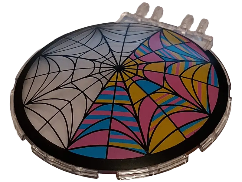 Trans-Clear Windscreen 8 x 8 Bubble Canopy with Dual 2 Fingers with Half Black, Half Colored Spider 
