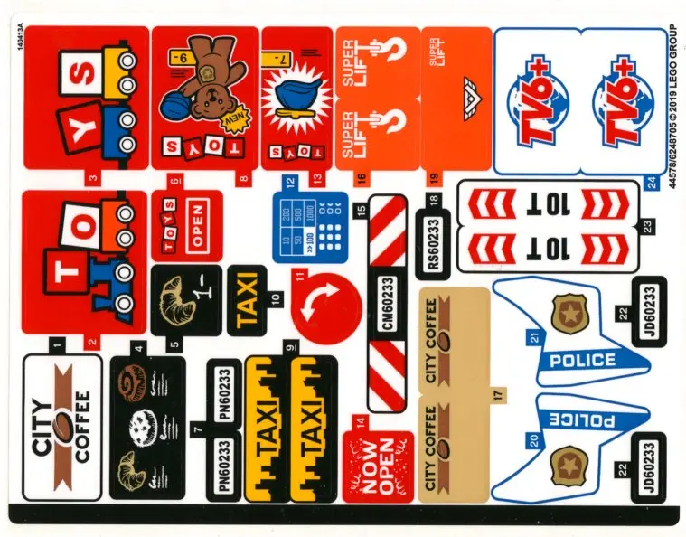 Sticker Sheet for Set 60233 - (44578/6248705)