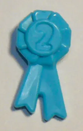 Medium Azure Friends Accessories Award Ribbon with Number 2
