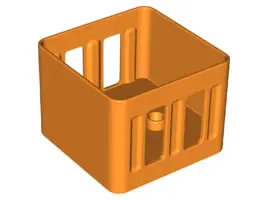 Orange Duplo Container Box 4 x 4 x 2 1/2