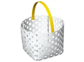 White Duplo, Cloth Bag with Yellow Handle