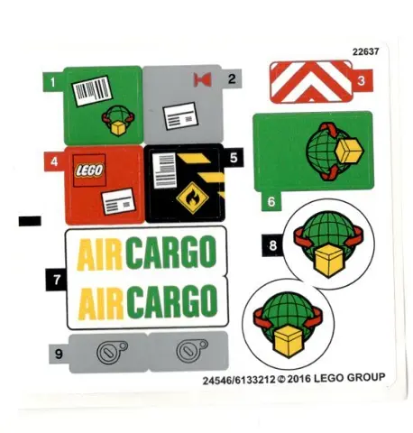 Sticker Sheet for Set 60101 - International Version - (24546/6133212)