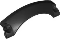 Black Technic, Panel Car Mudguard Arched #42 9 x 2 x 3 Rounded Top