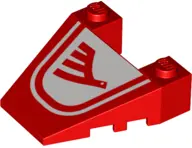 Red Wedge 4 x 4 Taper with Stud Notches with Airline Bird Pattern