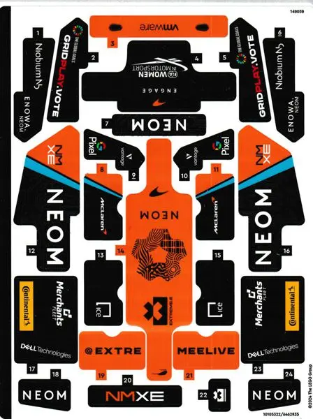 Sticker Sheet for Set 42166 - (10105322/6462835)