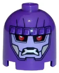 Dark Purple Brick, Round 2 x 2 x 1 2/3 Dome Top with Sentinel Face Pattern