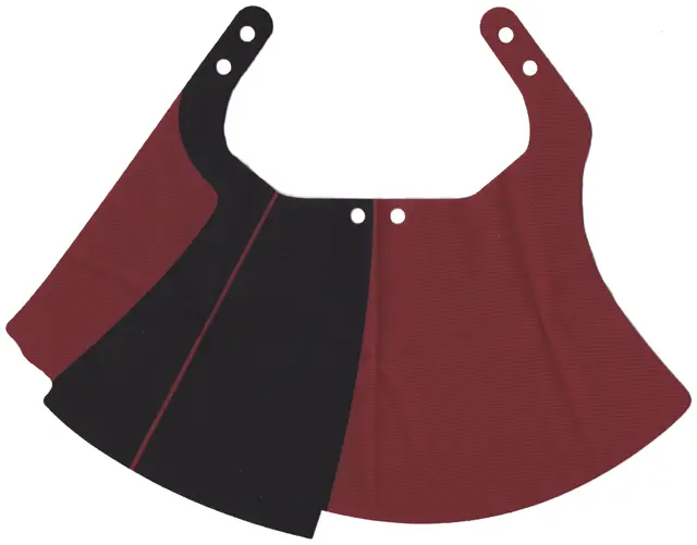 Dark Red Cloth Skirt with 6 Holes and Black Pattern, Large Buildable Figures