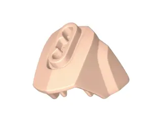 Light Nougat Hero Factory Armor with Ball Joint Socket - Size 3