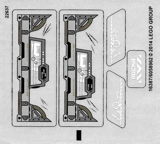 Sticker Sheet for Set 44019 - (16387/6058962)