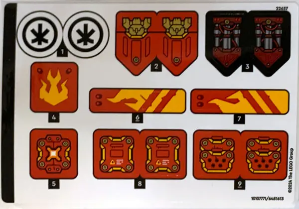 Sticker Sheet for Set 71812 - (10107771/6481613)