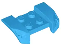 Dark Azure Vehicle, Mudguard 2 x 4 with Headlights Overhang