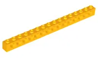 Bright Light Orange Technic, Brick 1 x 16 with Holes