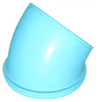 Medium Azure Duplo Ball Tube 45 degrees