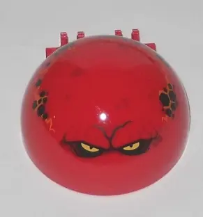 Red Windscreen 6 x 6 x 3 Canopy Half Sphere with Dual 2 Fingers with Globlin with Squinting Yellow E