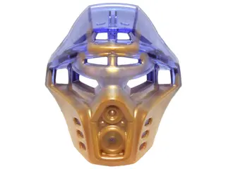 Pearl Gold Bionicle Mask of Earth with Marbled Trans-Purple Pattern