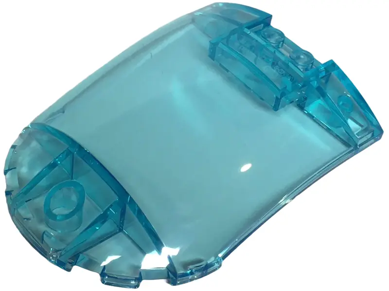 Trans-Light Blue Windscreen 8 x 6 x 2 Curved