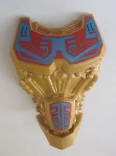 Pearl Gold Large Figure Torso with Bionicle Dark Azure and Red Pattern