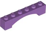 Medium Lavender Arch 1 x 6 Raised Arch