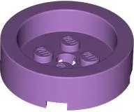 Lavender Brick, Round 4 x 4 with Recessed Center and Hole