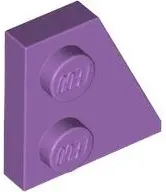 Lavender Wedge, Plate 2 x 2  Right