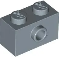 Blue Brick, Modified 1 x 2 with Stud on Side with Bottom Stud Holder