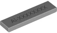 Light Bluish Gray Tile 1 x 4 with AI-xxxxxxxx Pattern