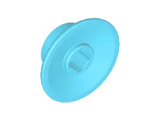 Medium Azure Train Wheel Small, Hole Notched for Wheels Holder Pin