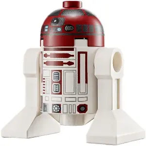Astromech Droid, R4-P17 - Silver Band Around Dome, Dark Bluish Gray Rectangles