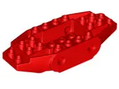 Red Vehicle, Base 4 x 10 x 1 2/3 with 4 Pin Holes