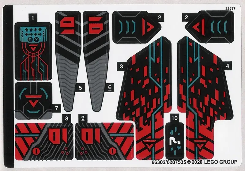 Sticker Sheet for Set 71713 - (66302/6287535)