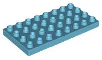 Medium Azure Duplo, Plate 4 x 8
