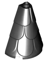 Black Tower Roof 2 x 4 x 4 Half Cone Shaped with Roof Tiles