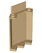 Dark Tan Panel 3 x 3 x 6 Corner Wall without Bottom Indentations