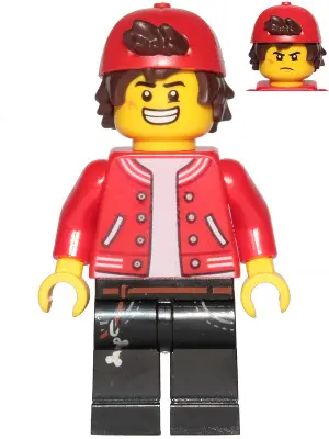 Jack Davids - Red Jacket with Backwards Cap (Large Smile / Grumpy)