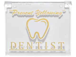 Trans-Clear Glass for Window 1 x 4 x 3 - Opening with Gold and White '"Prevent Yellowing"', 'DENTIST